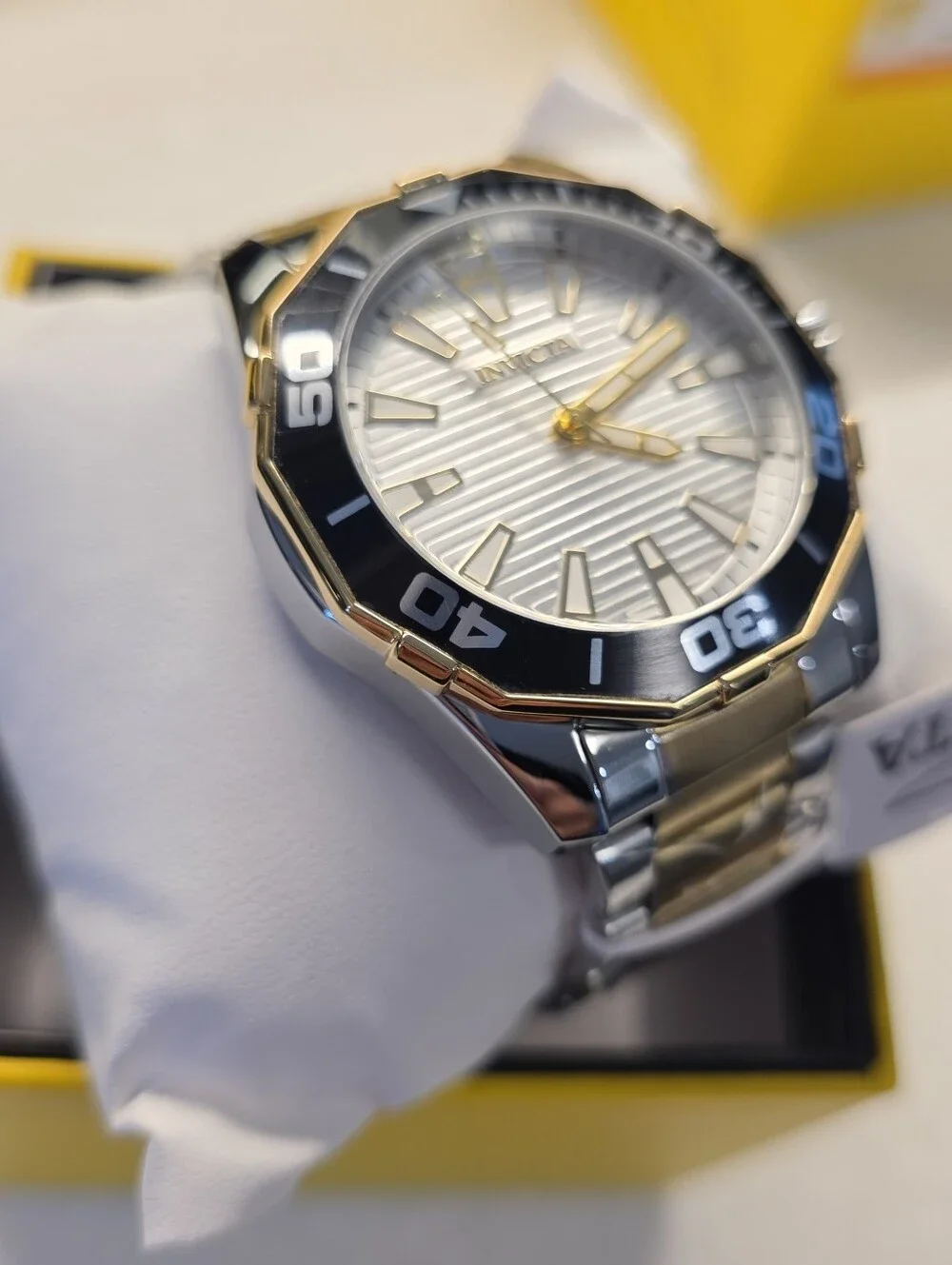 328.  Invicta Pro Diver Men's Watch 46mm, Gold, Steel (69237)